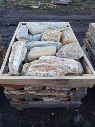 Златолит жёлтый, жёлто-зелёный глыбки и валуны для ланшафтного дизайна купить в Верещагино