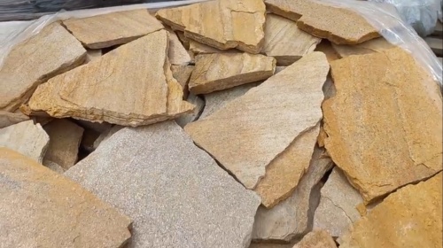 Плитняк златолит жёлтый для цоколя купить в Верещагино