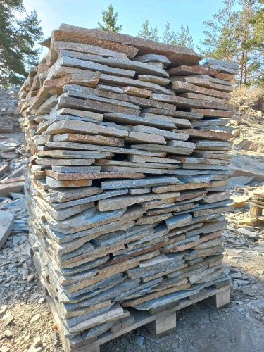 Плитняк златолит серебристый для фасада купить в Верещагино