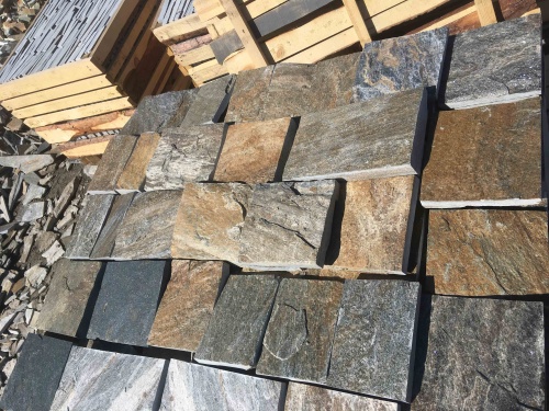 Плитка пилёная златолит Уральский для цоколя, отмостки купить в Верещагино