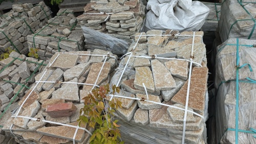 Гранитный плитняк галтованный для парковки купить в Верещагино