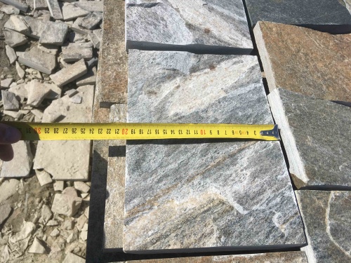 Плитка пилёная златолит Уральский для цоколя, отмостки купить в Верещагино