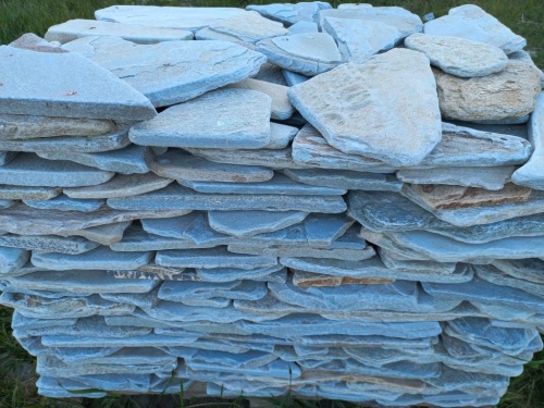 Плитняк златолит зелёный галтованный для цоколя купить в Верещагино